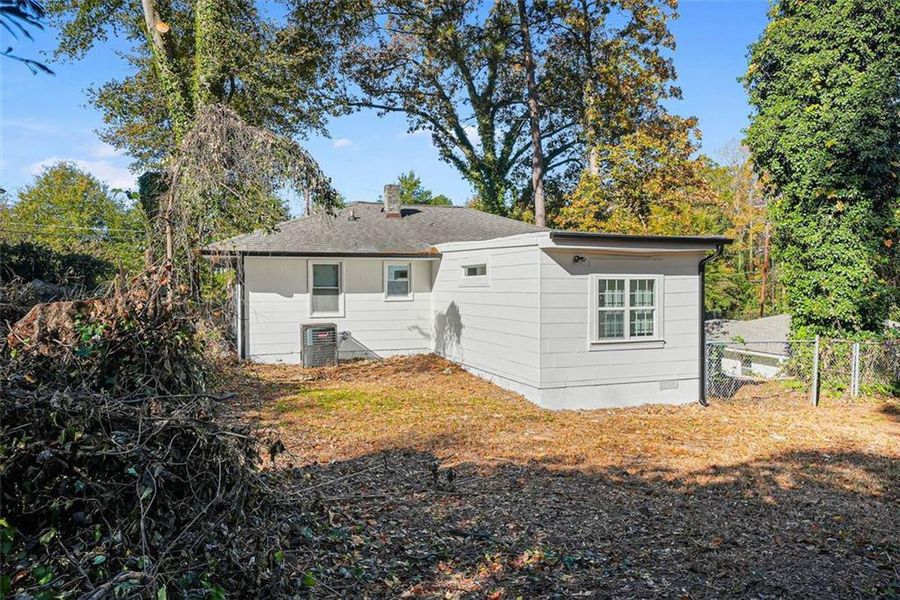 Exterior details and patio area of a home in , Atlanta (Image 2). Exterior details and patio area of a home in , Atlanta (Image 2).