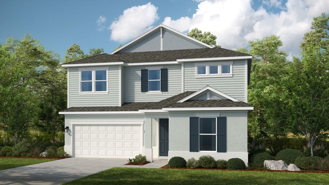 Representative exterior photo of a completed home built from the Seaside by Taylor Morrison in Sunbridge, Orlando, FL (Image 20). Representative exterior photo of a completed home built from the Seaside by Taylor Morrison in Sunbridge, Orlando, FL (Image 20).