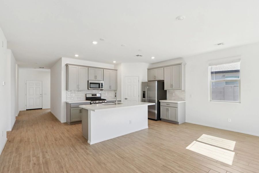 Kitchen featuring the Milan Collection. Not actual home, finishes may vary. Kitchen featuring the Milan Collection. Not actual home, finishes may vary.