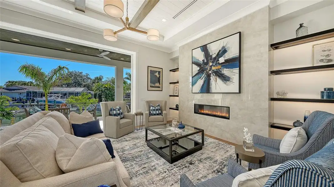 Furnished interior view inside a new home in , Sarasota (Image 46).