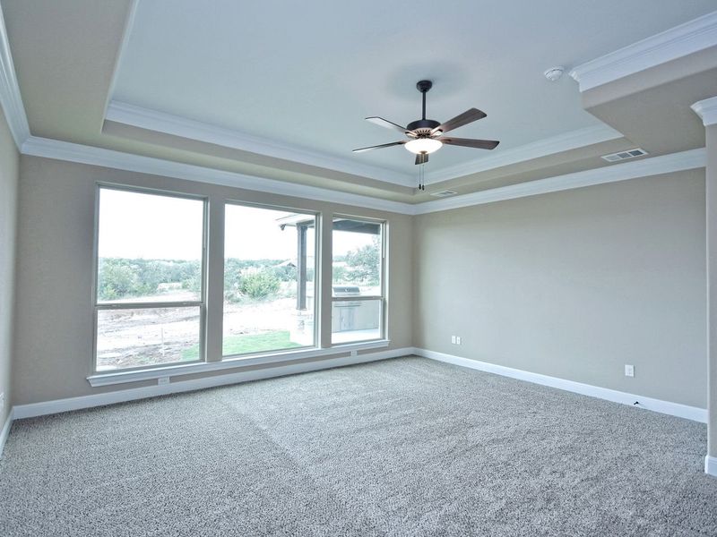 Representative unfurnished interior of a home built from the Madera II by Giddens Homes in Scofield Farms Estates, Georgetown (Image 364).