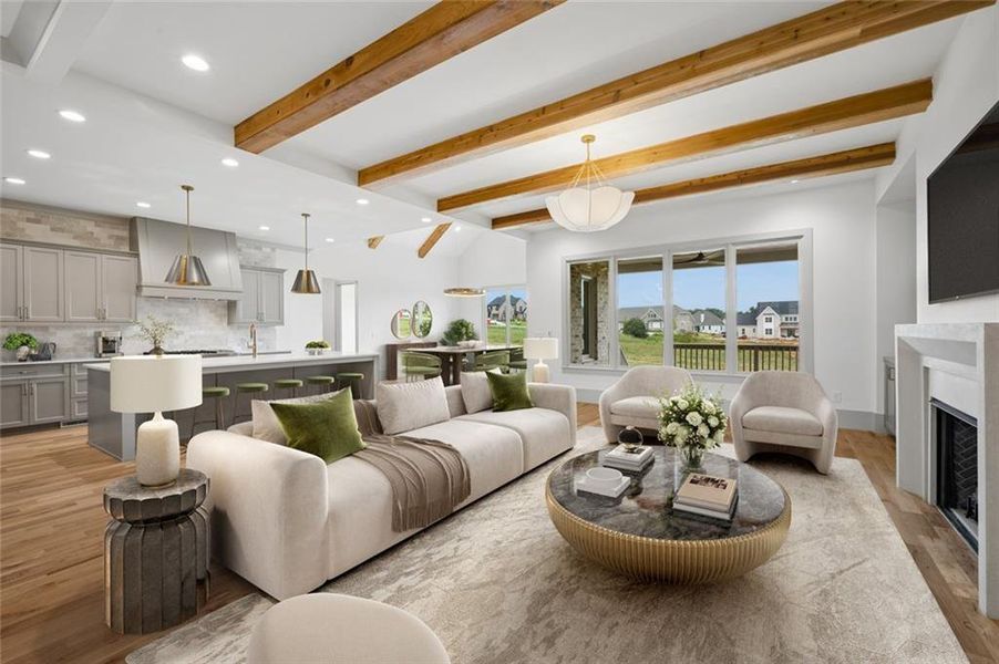 Furnished interior view inside a new home in , Bogart (Image 11).