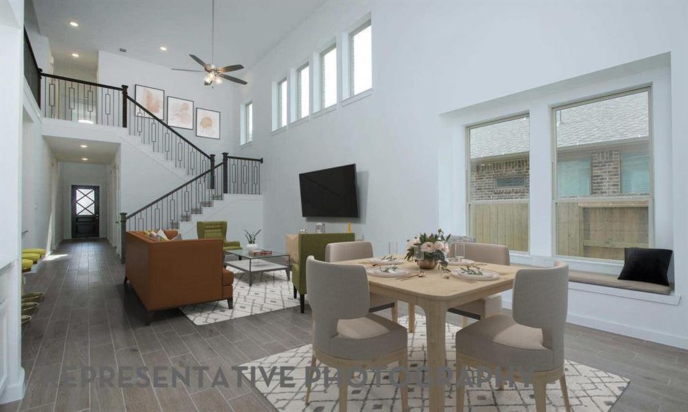 Family Room/Dining Room - Virtually staged