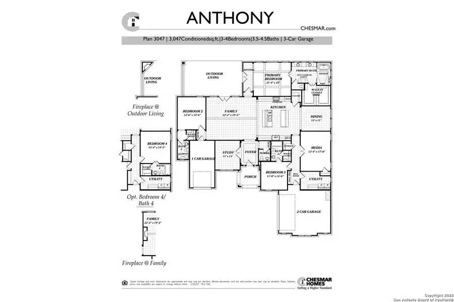 2D floor plan layout of this home in Mesa Western, Cibolo, TX (Image 5). 2D floor plan layout of this home in Mesa Western, Cibolo, TX (Image 5).