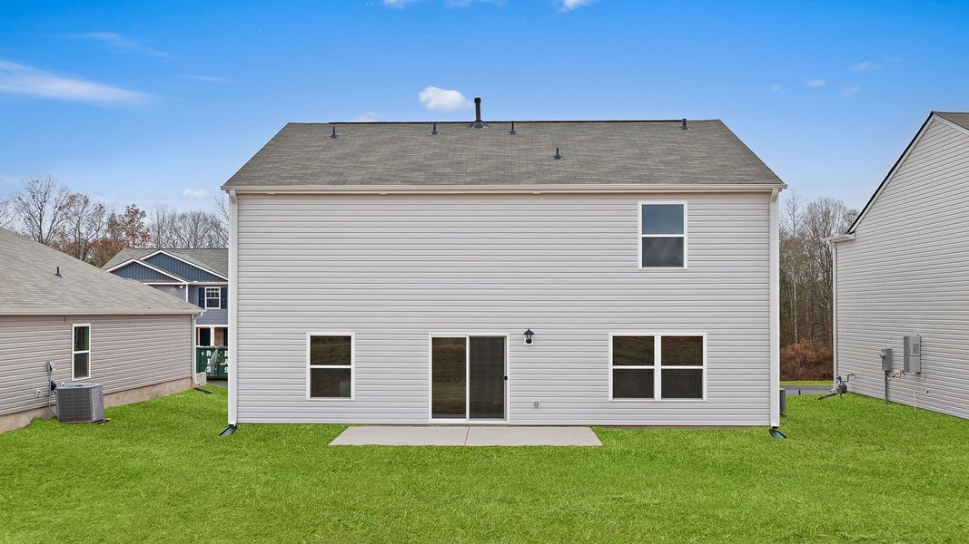 Exterior details and patio area of a home in Cedar Gap, Fountain Inn (Image 3).