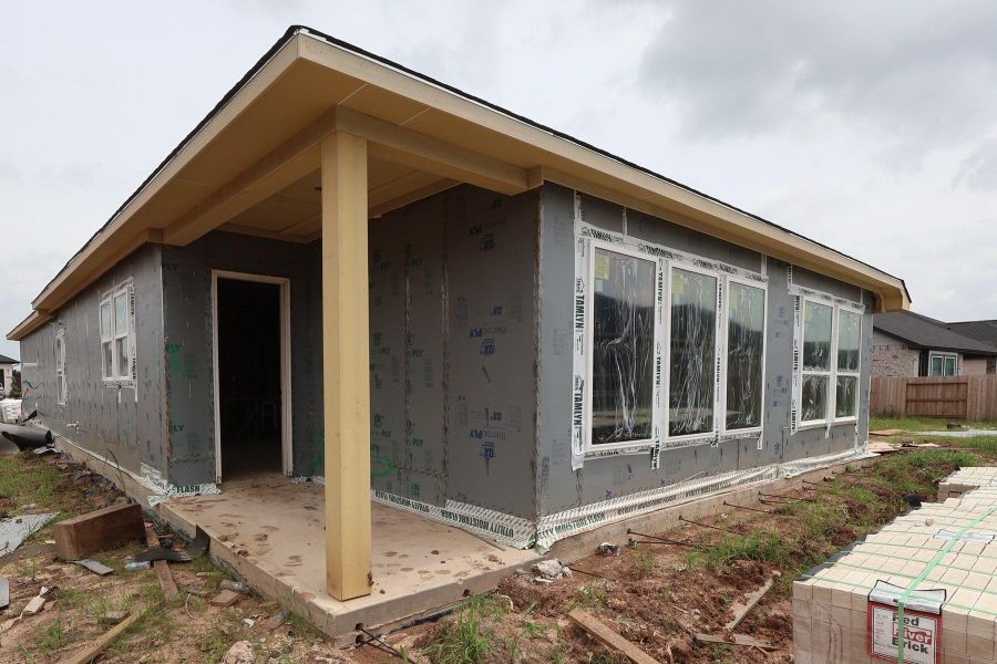 In-progress construction of a new home in Brookewater - Terrace Collection, Rosenberg, TX (Image 13).