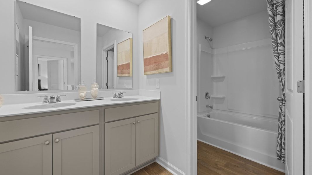 Representative furnished interior of a home built from the MANNING by D.R. Horton in Pineview North, Summerville (Image 27). Representative furnished interior of a home built from the MANNING by D.R. Horton in Pineview North, Summerville (Image 27).