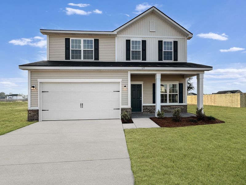 Representative exterior photo of a completed home built from the The Palmyra by RTS Homes in Tibet Road at Sassafras, Allenhurst, GA (Image 21).