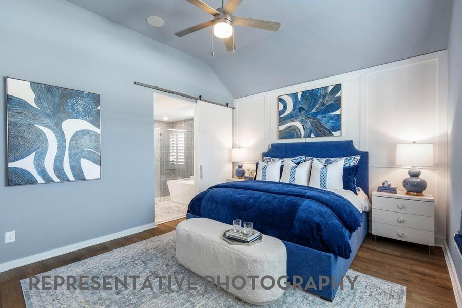 Furnished interior view inside a new home in Pomona, Manvel (Image 24).