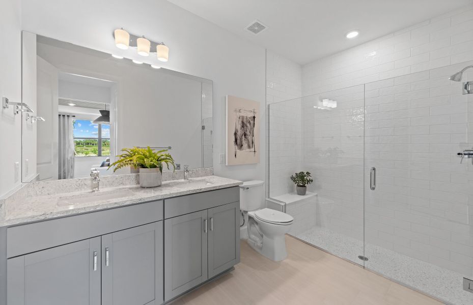 Owner's bath with double vanities
