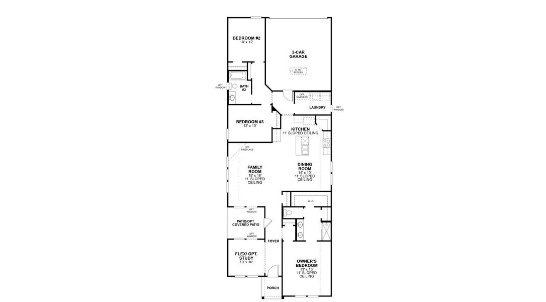 2D floor plan layout for the Zinnia by M/I Homes in Landmark, Denton, TX (Image 3). 2D floor plan layout for the Zinnia by M/I Homes in Landmark, Denton, TX (Image 3).