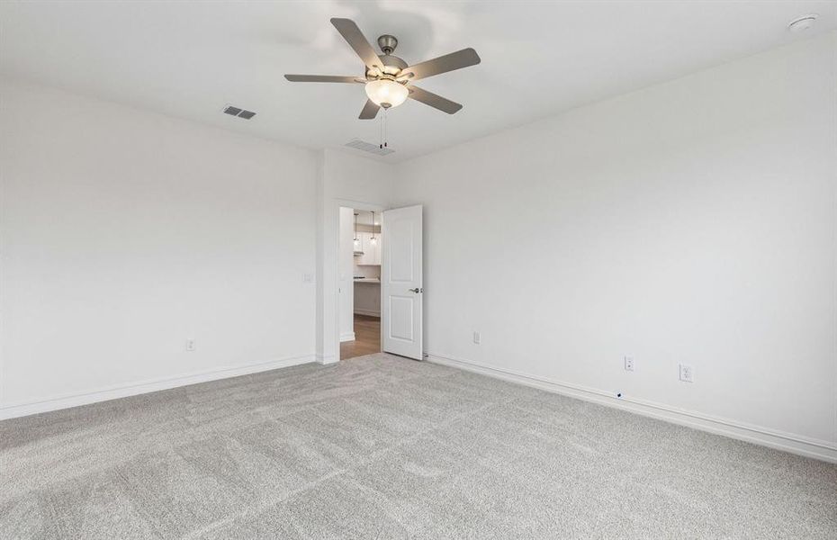 Spacious primary bedroom