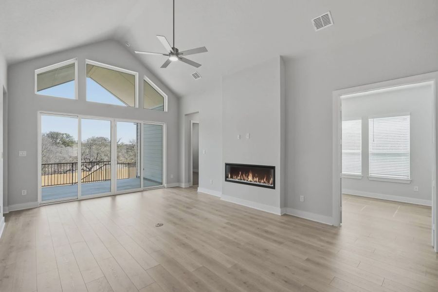 Representative unfurnished interior of a home built from the Layla by Chesmar Homes in Esperanza 60's, Boerne (Image 14).