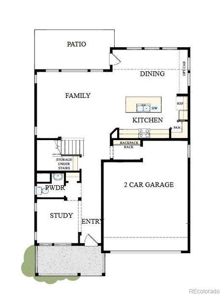 2D floor plan layout of this home in Painted Prairie Cottage, Aurora, CO (Image 3). 2D floor plan layout of this home in Painted Prairie Cottage, Aurora, CO (Image 3).