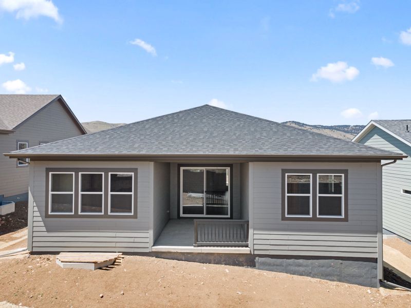 Exterior details and patio area of a home in The Manors Collection at Golden Overlook, Golden (Image 4).