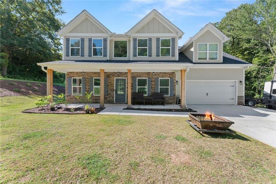 Front exterior of a new home in , Cornelia, GA, highlighting curb appeal (Image 2). Front exterior of a new home in , Cornelia, GA, highlighting curb appeal (Image 2).