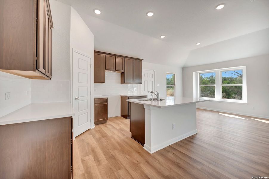 Furnished interior view inside a new home in Chaparral Ranch, Floresville (Image 6).