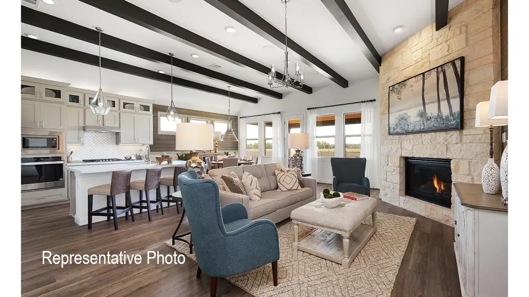 Representative furnished interior of a home built from the Palm by Brightland Homes in Hulen Trails, Fort Worth (Image 6). Representative furnished interior of a home built from the Palm by Brightland Homes in Hulen Trails, Fort Worth (Image 6).