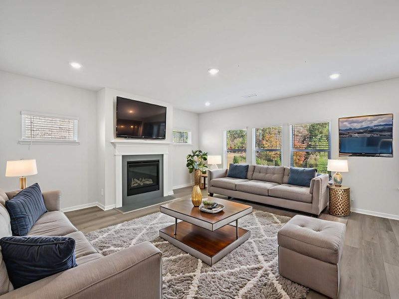 Furnished interior view inside a new home in Creekside at Oxford Park, Fairburn (Image 4).
