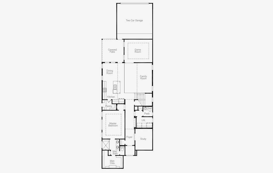 2D floor plan layout of this home in Trinity Falls 40', McKinney, TX (Image 5). 2D floor plan layout of this home in Trinity Falls 40', McKinney, TX (Image 5).