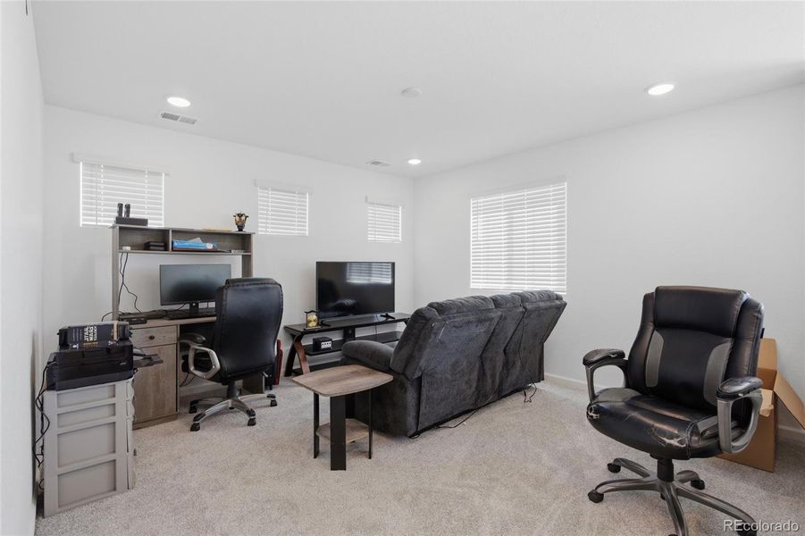 Furnished interior view inside a new home in Crossway at Second Creek, Commerce City (Image 9). Furnished interior view inside a new home in Crossway at Second Creek, Commerce City (Image 9).