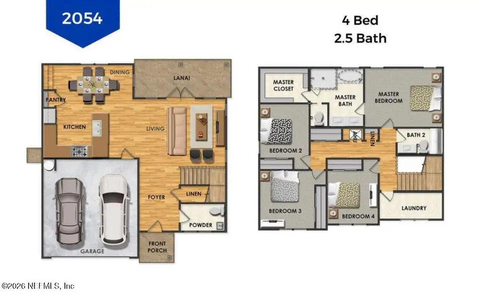 2D floor plan layout of this home in , Orange Park, FL (Image 3).
