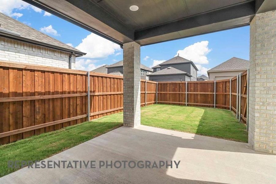 Exterior details and patio area of a home in Waterscape, Royse City (Image 2).