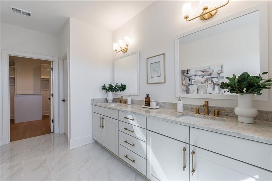 Furnished interior view inside a new home in , Alpharetta (Image 38).