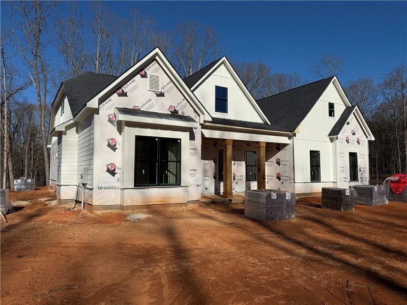 In-progress construction of a new home in , Pendergrass, GA (Image 26).