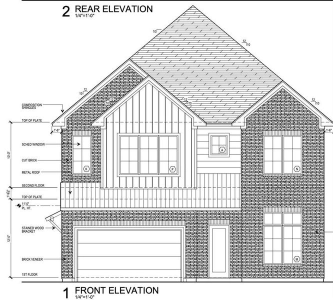 Projected front elevation of 404 Columbia Street.