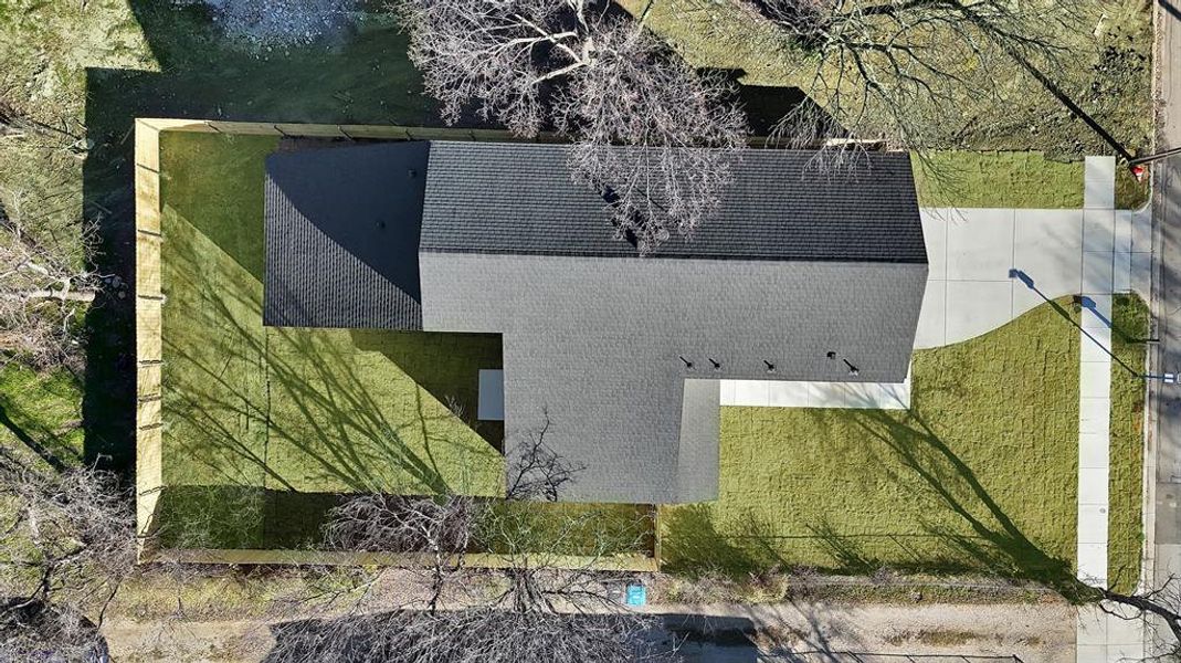 View from above of property