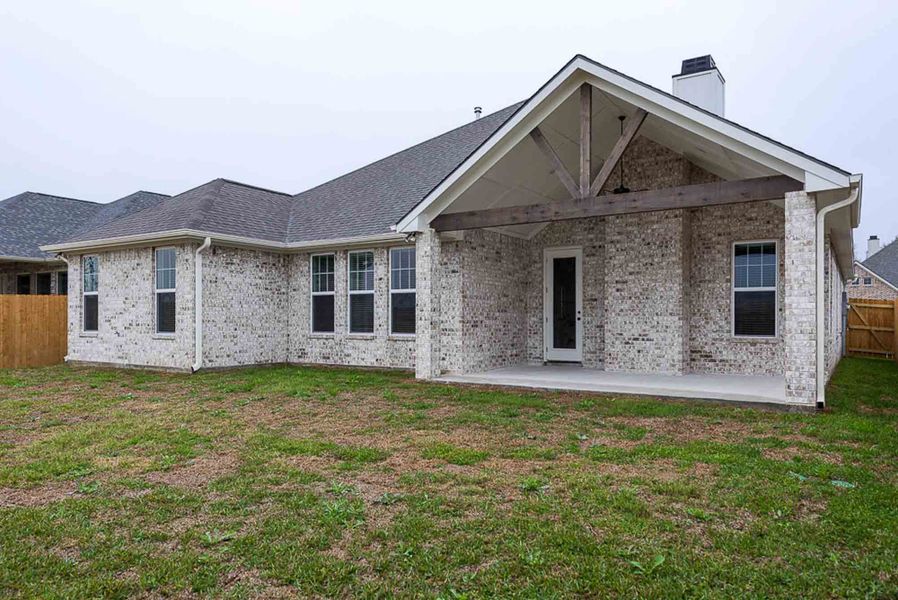 Representative exterior details of a home built from the The Emily by Reece Homes in Harvest Meadows, Bryan (Image 4).