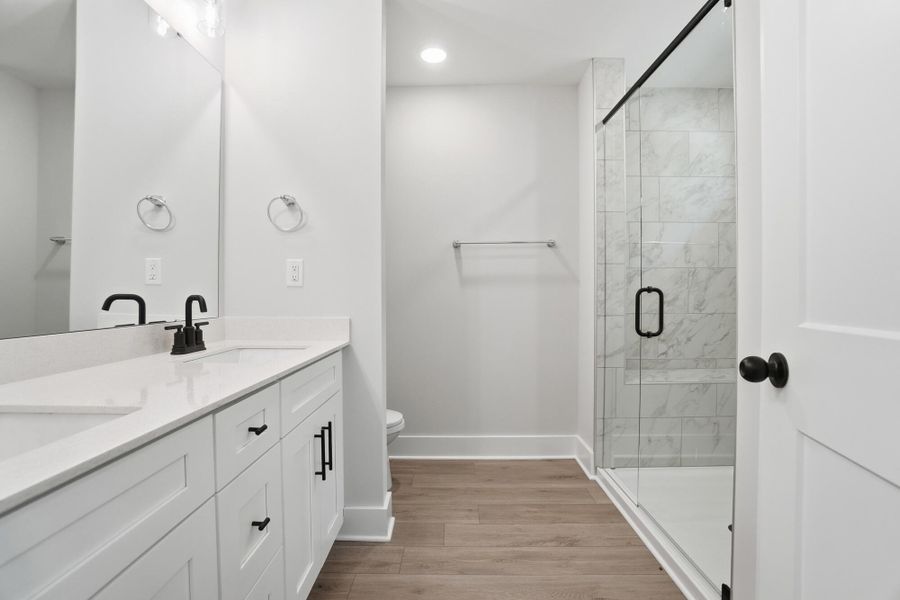 Furnished interior view inside a new home in Blythe Mill Townhomes, Waxhaw (Image 10).