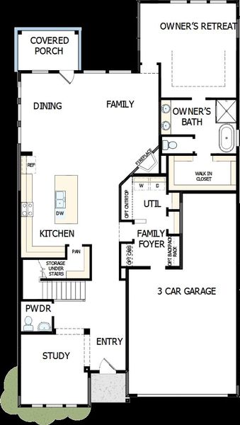 2D floor plan layout of this home in The Preserve at Five Oaks, Lebanon, TN (Image 2). 2D floor plan layout of this home in The Preserve at Five Oaks, Lebanon, TN (Image 2).