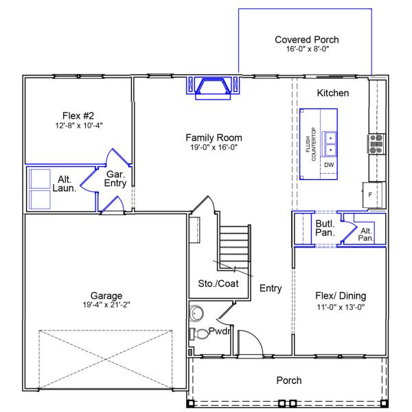 2D floor plan layout of this home in Porter Ridge, Elgin, SC (Image 3). 2D floor plan layout of this home in Porter Ridge, Elgin, SC (Image 3).