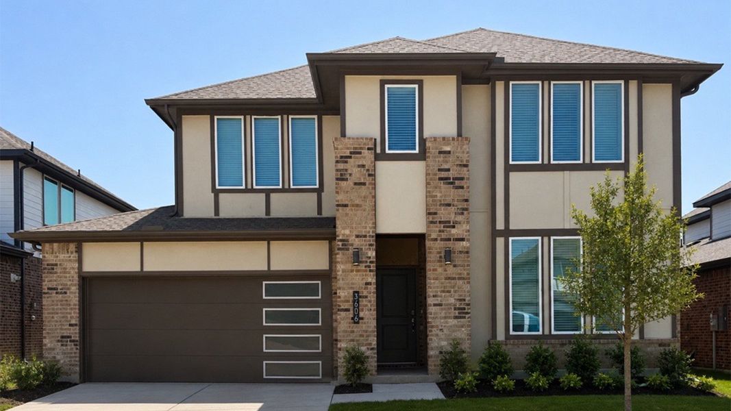 Representative exterior photo of a completed home built from the Holly by D.R. Horton in The Preserve at Forum, Grand Prairie, TX (Image 19). Representative exterior photo of a completed home built from the Holly by D.R. Horton in The Preserve at Forum, Grand Prairie, TX (Image 19).