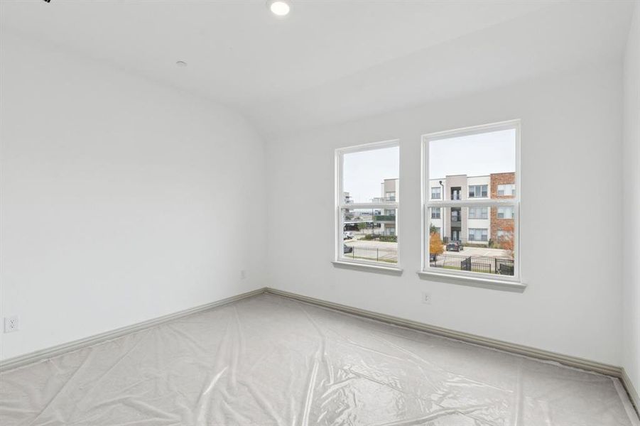 Our Baycliff plan offers a nicely sized, light filled secondary bedroom.