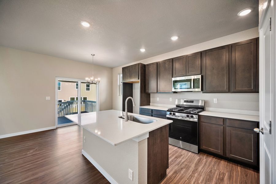 Furnished interior view inside a new home in Ridge at Lorson Ranch, Colorado Springs (Image 8).