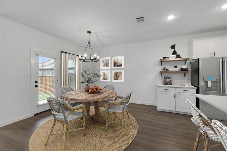 Furnished interior view inside a new home in Aspire at Reunion, Newark (Image 13).