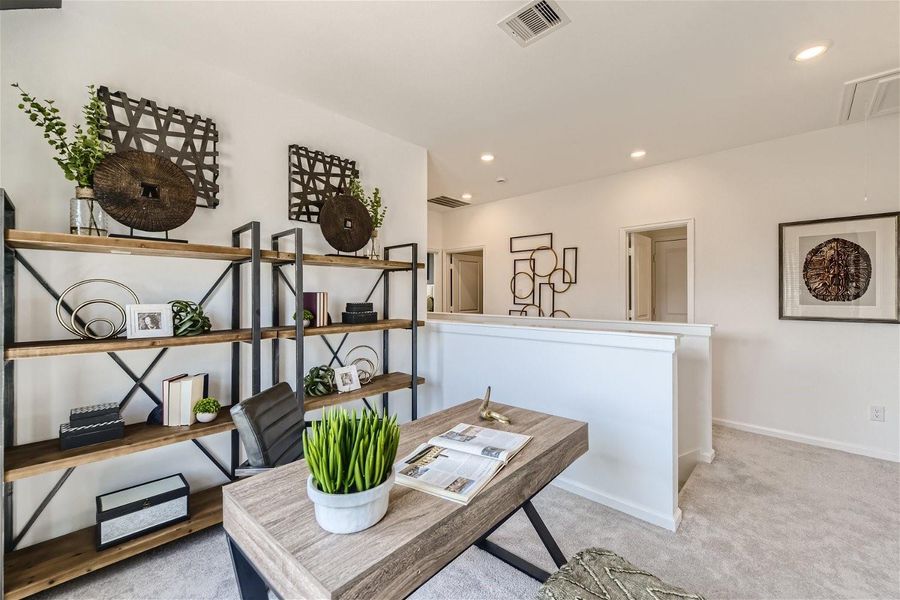 Furnished interior view inside a new home in Bridgeland, Cypress (Image 9).