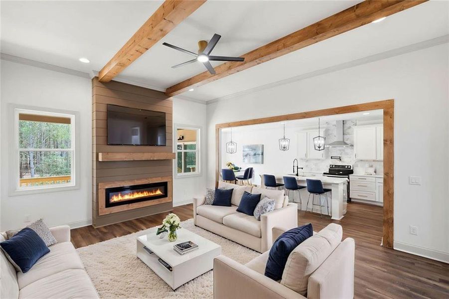 Furnished interior view inside a new home in , Dawsonville (Image 11).