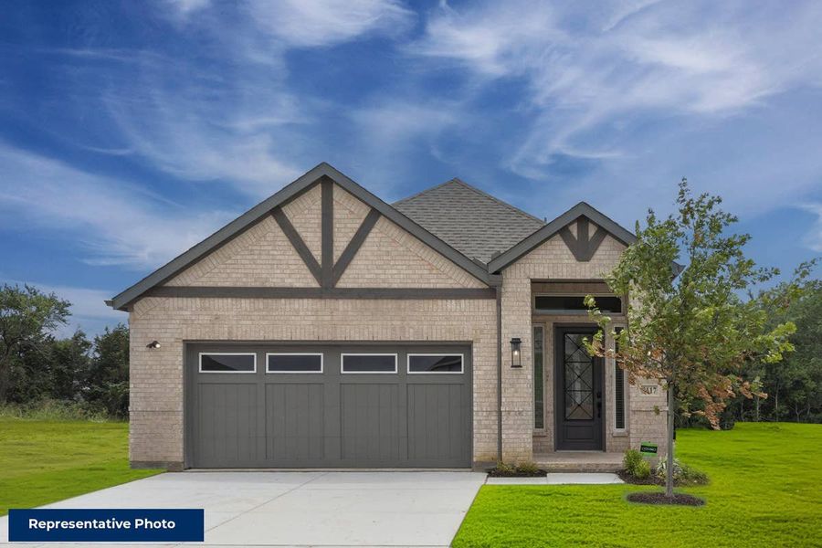 Representative exterior photo of a completed home built from the Grayson F by First Texas Homes in The Villages of Hurricane Creek, Anna, TX (Image 1). Representative exterior photo of a completed home built from the Grayson F by First Texas Homes in The Villages of Hurricane Creek, Anna, TX (Image 1).