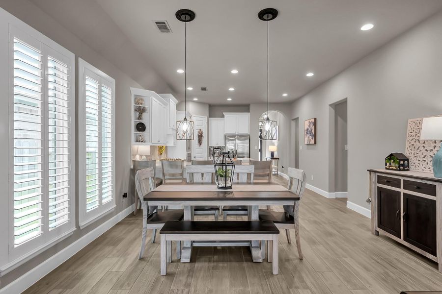 Furnished interior view inside a new home in Grand Central Park 45', Conroe (Image 24).