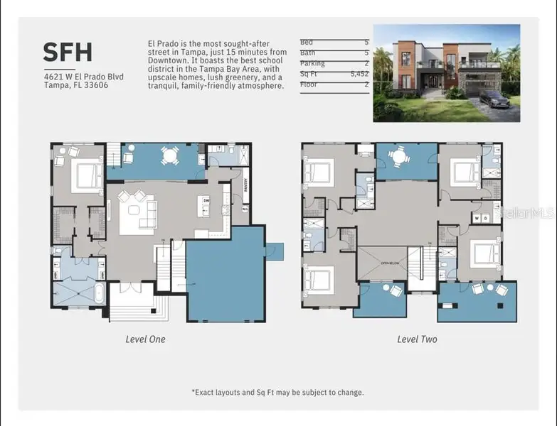 2D floor plan layout of this home in , Tampa, FL (Image 3).