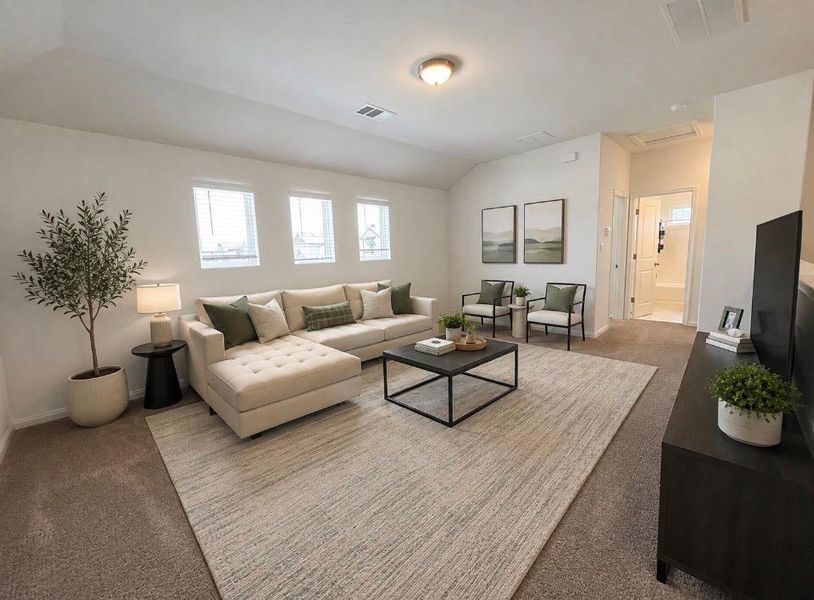Furnished interior view inside a new home in Wellspring, Round Rock (Image 3).