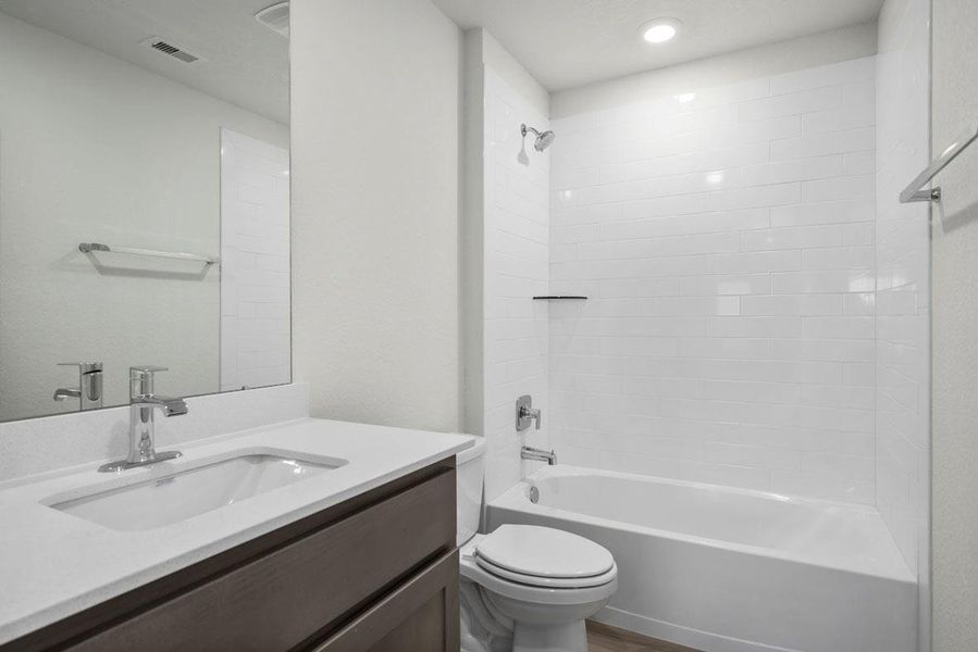 Furnished interior view inside a new home in West Canyon Trails, Belton (Image 3). Furnished interior view inside a new home in West Canyon Trails, Belton (Image 3).