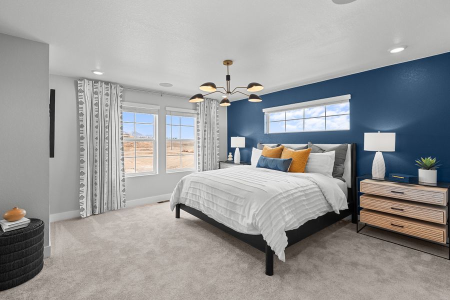 Furnished interior in a model home at Trailstone Townhomes - The Westerly Collection in Arvada (Image 12).
