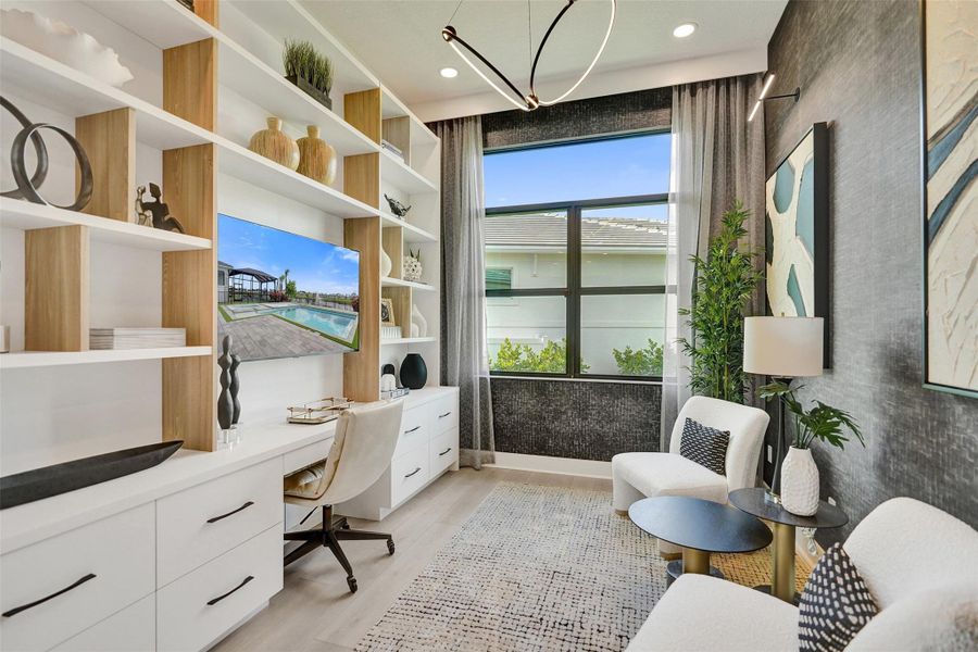 Furnished interior view inside a new home in Esprit at Avenir, Palm Beach Gardens (Image 9).