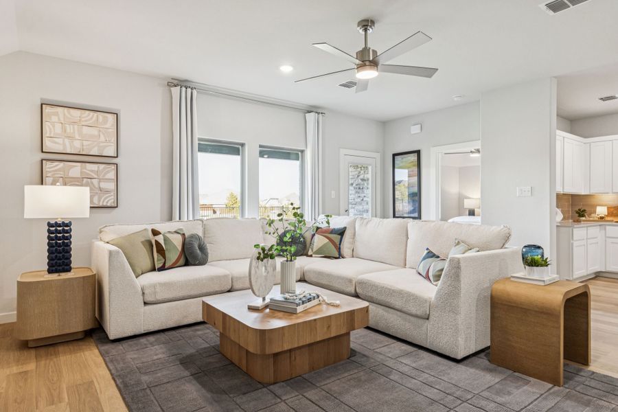 Living Room in the Oscar home plan by Trophy Signature Homes – REPRESENTATIVE PHOTO