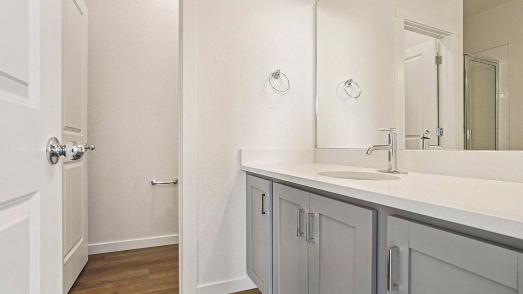 Furnished interior view inside a new home in Windler Townhomes, Aurora (Image 24). Furnished interior view inside a new home in Windler Townhomes, Aurora (Image 24).